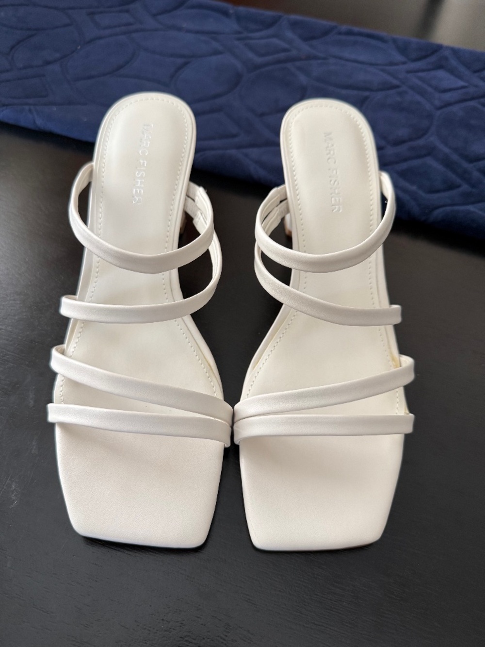 NWOT Marc Fisher Kristin Heeled Sandal in Chic Cream - Size 8
